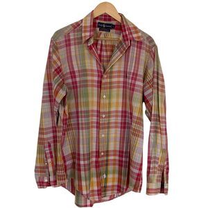 Ralph Lauren Men's Shirt Size Large Plaid Long Sleeve Button Down‎